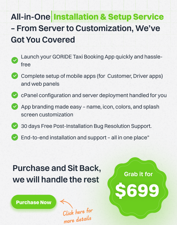 GORIDE | InDriver Clone | Flutter Complete Taxi Booking Solution with Bidding Option - 2
