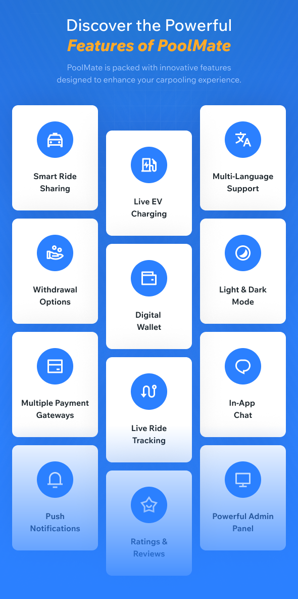 PoolMate | BlaBlaCar Clone | Complete Carpooling Solution in Flutter