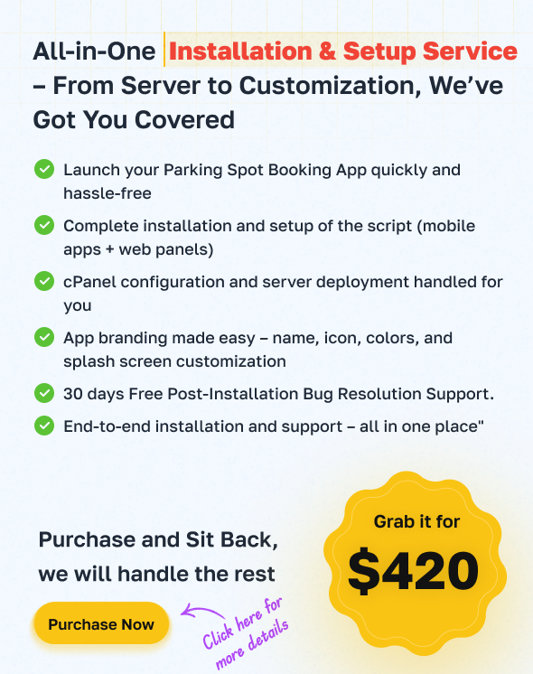 ParkMePRO - Flutter Complete Car Parking App with Owner and WatchMan app